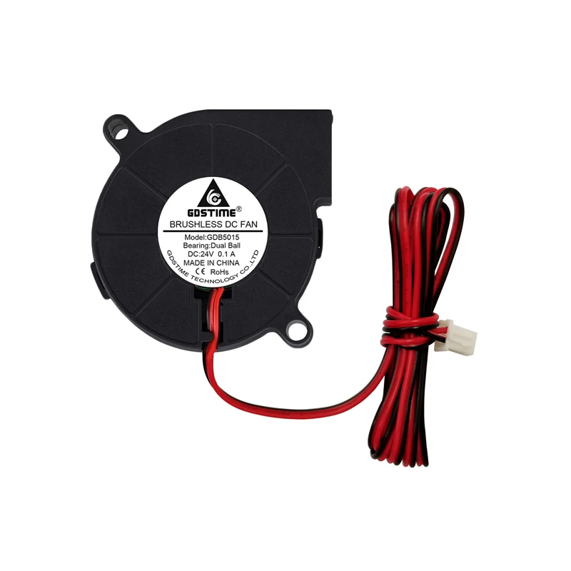 impressora 3d, comprimento de 1m, cooler, 5cm, 50mm, x 15mm, 5 peças