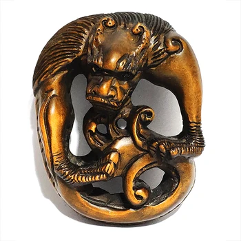 

Y6518 - 2" Hand Carved Boxwood Netsuke - Dragon