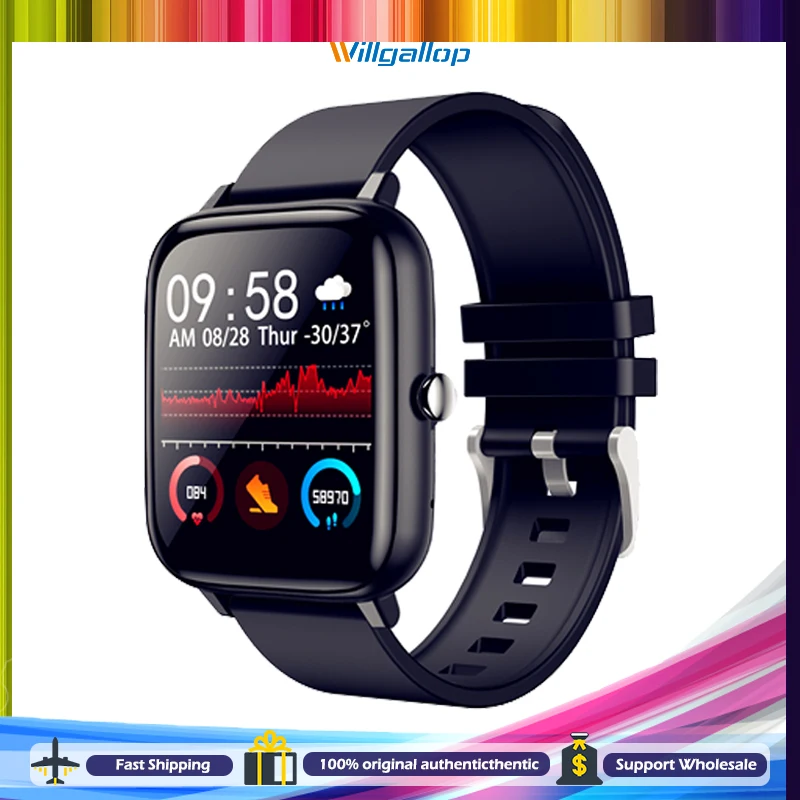 Willgallop P6 BT Call SmartWatch Wristband Men Women Sports Clock Heart Rate Monitor Fitness Smartwatch For Android ios