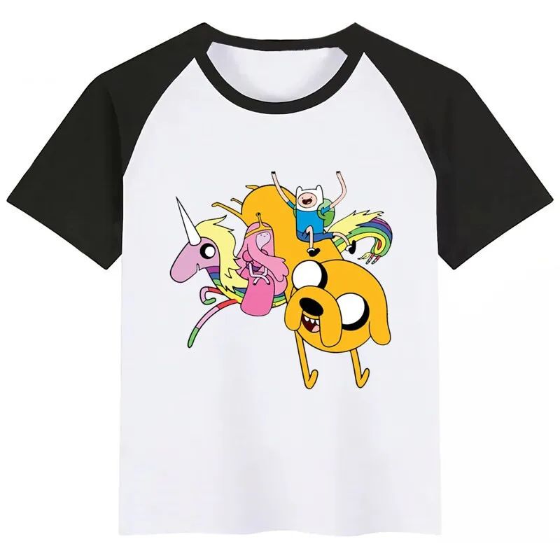 Одежда для маленьких мальчиков Adventure Time Забавная детская футболка с мультяшным