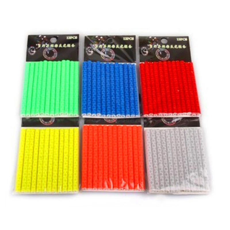 Reflective Outdoor Bicycle Bicycle Wheel Rim Spoke Mount Clip Tube Waterproof Warning Light Strip Safety Light