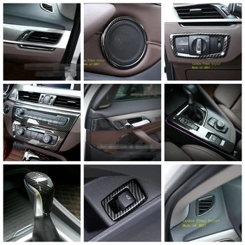 

Lapetus Carbon Fiber Look Interior Refit Kit For BMW X2 F39 2018 - 2020 Head Lamps / Air AC Panel / Gear Box Frame Cover Trim