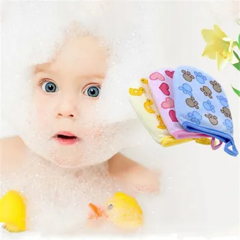 

2018 New 3 Styles Cartoon Design Soft Baby Bath Brush Newborn Baby Shower Glove Kid Necessary
