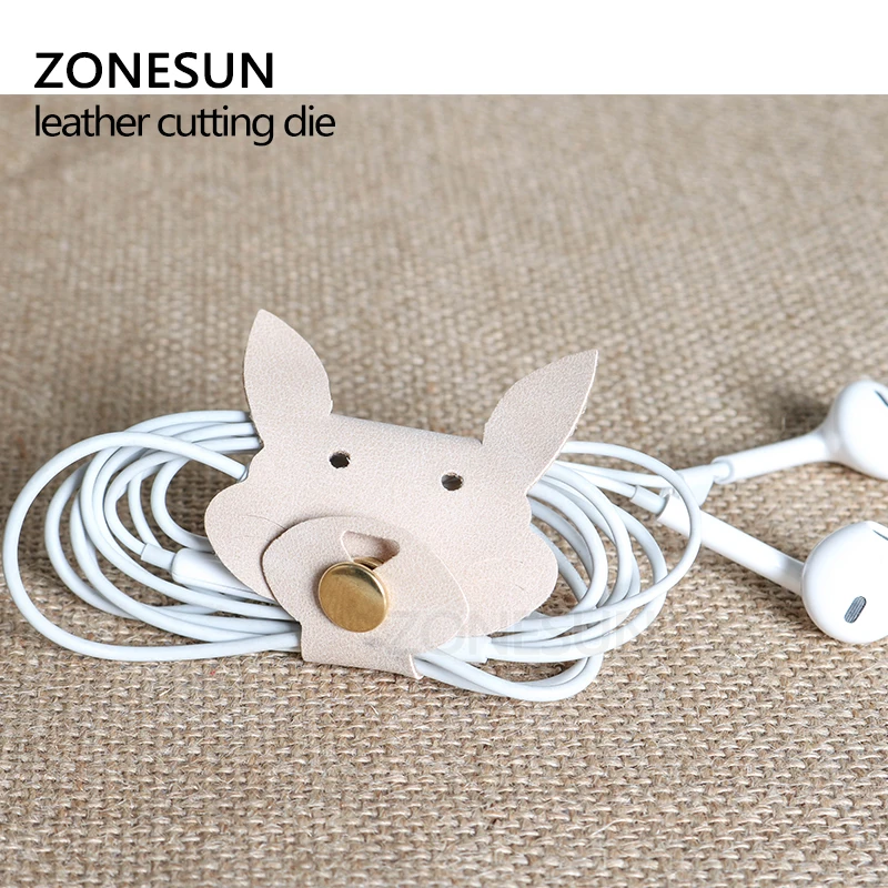 ZONESUN кролик Подгонянная кожа для резки, сделай сам декоративная проволока для наушников коллектор деревянный шаблон пробивная форма
