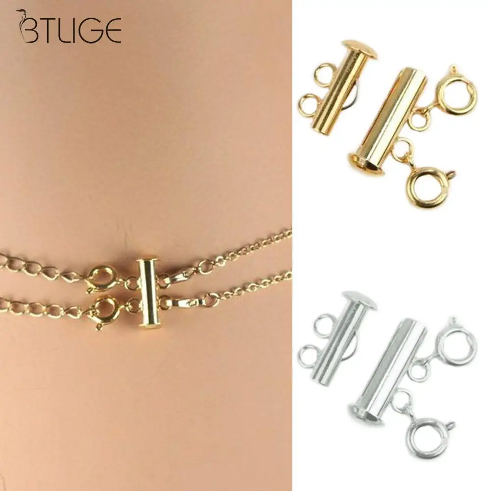 

Multi Strand Necklace Magnetic Connection Buckle Double Row Three Row Multi Row Buckle For Women Girl Jewelry Accessories