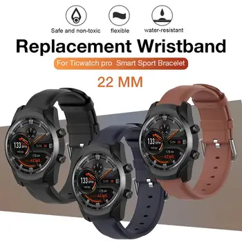 

22mm width Premium Watch Band Soft Breathable Replacement Wrist Strap Belt Adjustable Wrist Band for Ticwatch Pro Smart Watch