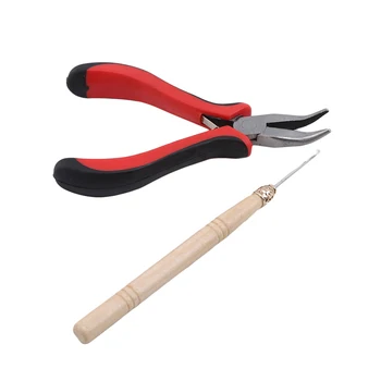 

1Set Of Bend Tip Plier DIY Hair Extension Tool Clip Plier For Micro rings/links/beads & Feather Hair Extension