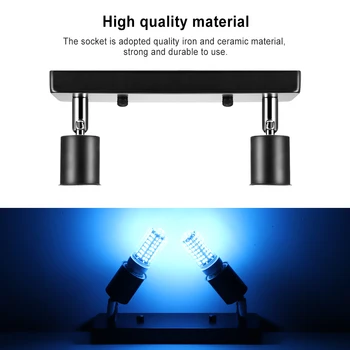 

Modern 2 Lights Lamp Base E27 Lamp Holder Wall Sconces Rotatable Wall Spot Ceiling Wall Mounted Lighting Screw Socket