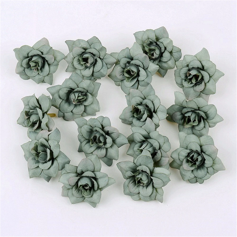 10/20/30Pcs Artificial Flowers Silk Rose Head For Home Decor Wedding Wall Decorations DIY Christmas Garland Scrapbooking Craft