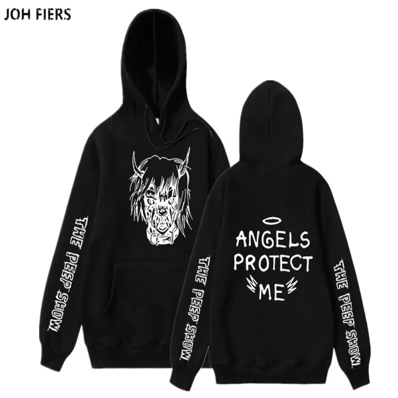 

2019 New Lil Peep Hoodies Men Hooded Sweatshirts Men black Spring Autumn Hip Hop Harajuku Loose 3XL Hoodie Sweatshirt Streetwear