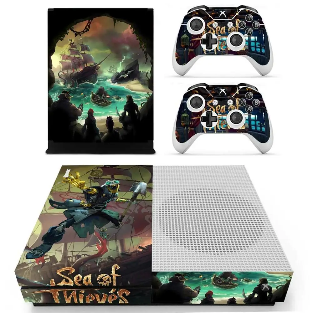 Морские воры наклейки s для Xbox One S виниловые наклейки на кожу наклейки Pegatinas для Xbox one тонкая консоль и два контроллера шкуры