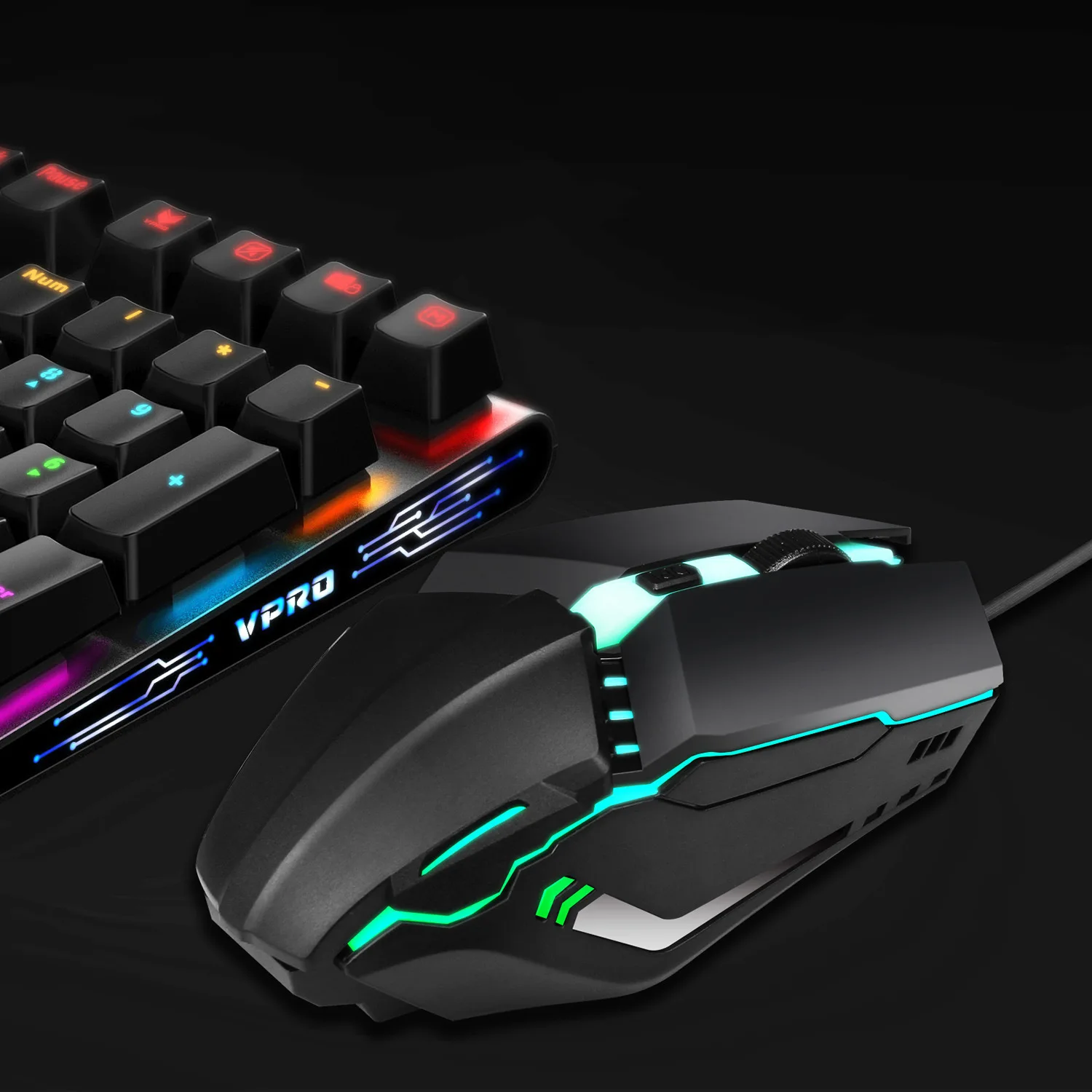 Проводная игровая мышь 1600DPI с RGB подсветкой 4D эргономичный дизайн геймерские мыши