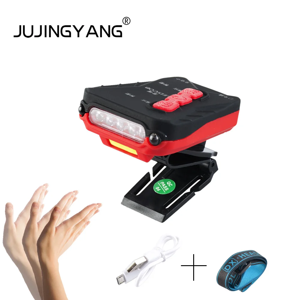 

Intelligent sensor headlights night fishing riding portable headlights rechargeable LED headlamp