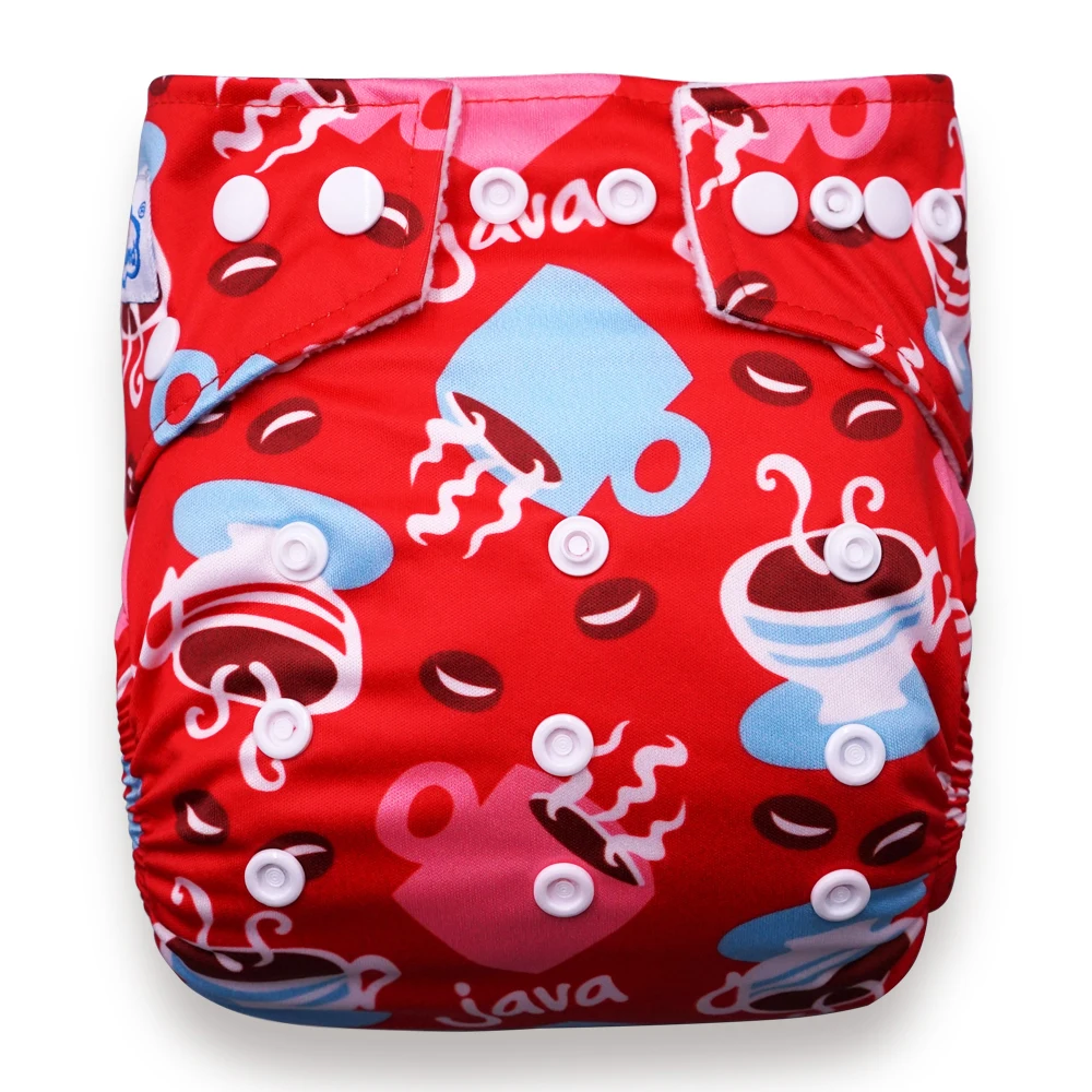 Babyland My pick/новые детские тканевые подгузники с принтами, 1 шт., детские подгузники, штаны для маленьких и больших детей, водонепроницаемые регулируемые детские подгузники, распродажа - Цвет: Оранжевый