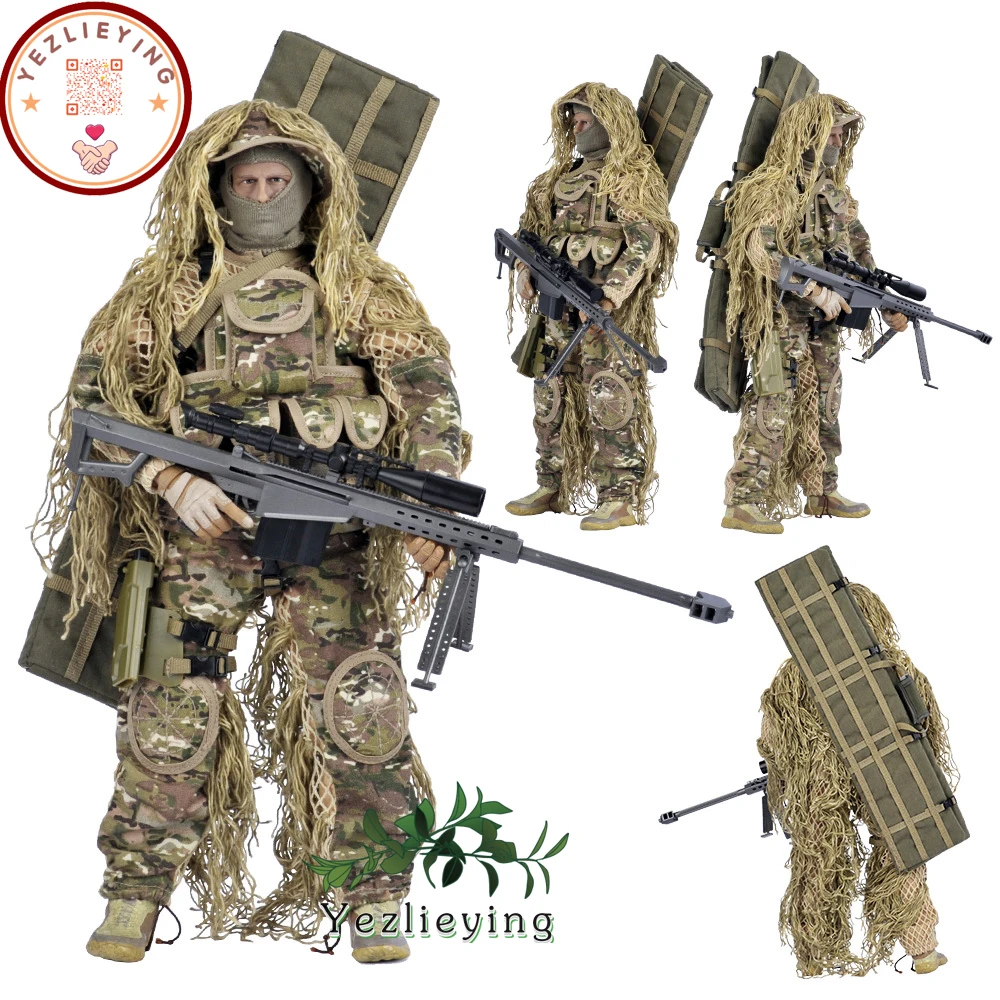 1/6 Scale Military Doll Flexible 12 Inch Jungle Sniper Soldier Action