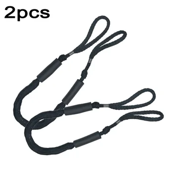 

Bungee Dock Line Rope Accessories 3.5-5.5 ft Equipment Boat Loop 2pcs Black Braid