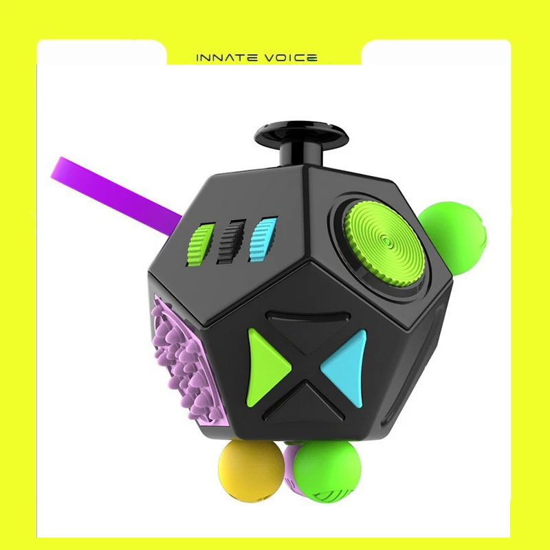 Hot Item Fidget Toys Dice Relief-Finger-Toy Decompression Stress-Pop Anxiety 12-Sided Children/adult dmx5M9WAVZr