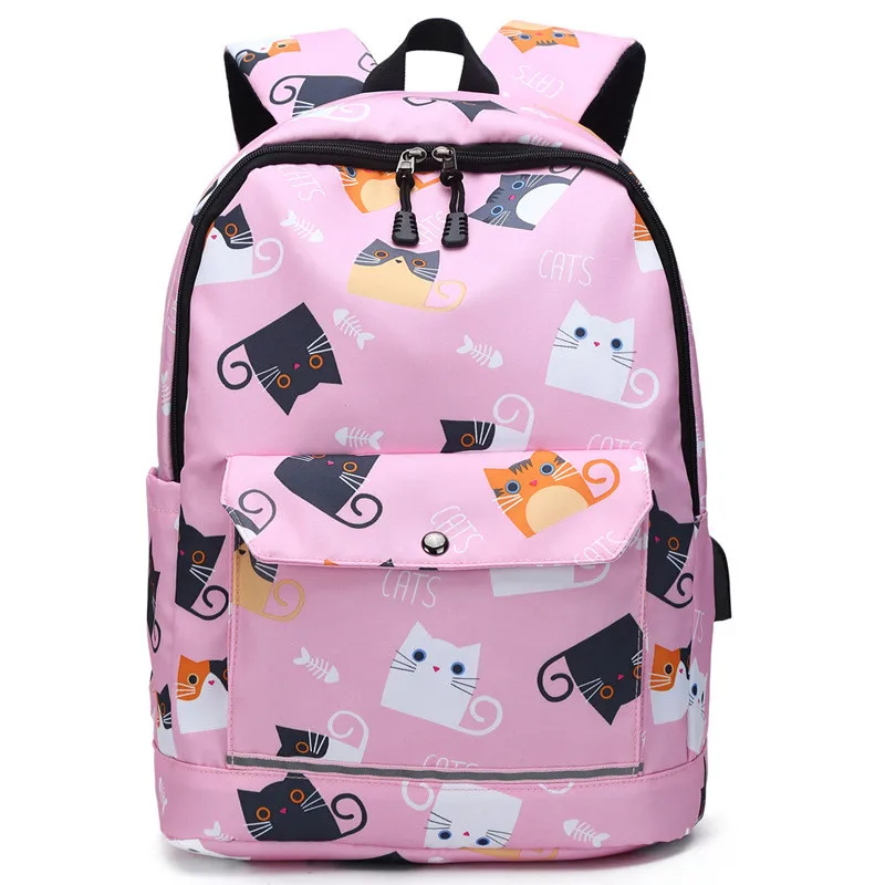 cheap New Usb Children School Bags for Girls Princess backpacks Schoolbag Mochila Kids book bag waterproof school shoulder bag