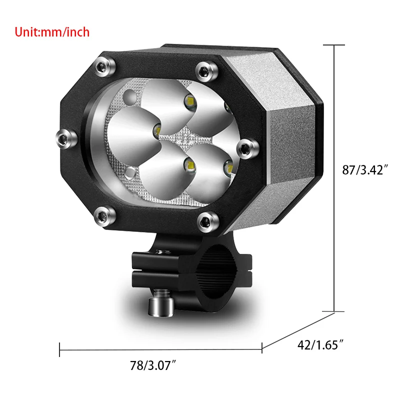 DERI 2 × 12 в 96 Вт CREE светодиодный точечный свет moto rcycle ATV Лодка внедорожная Водонепроницаемая фара светодиодный самокат прожектор налобный фонарь для мото