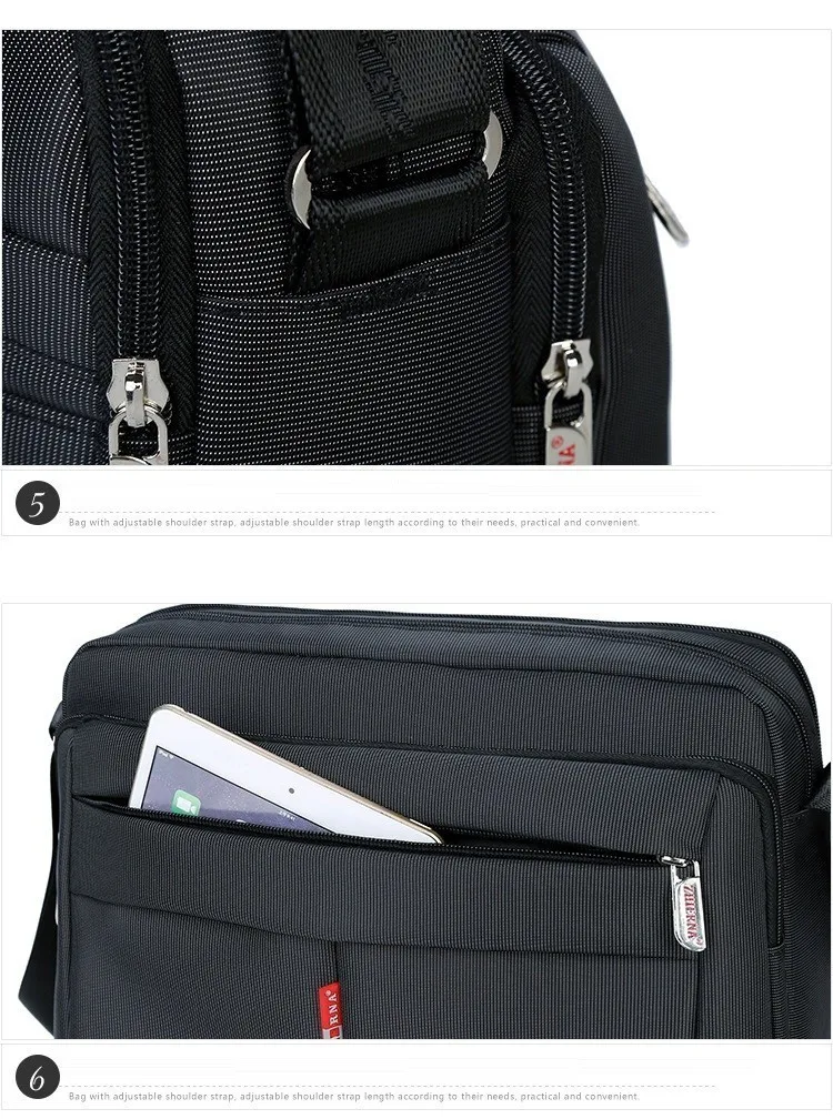 Малый вместительный портфель s, мужской портфель-мессенджер, водонепроницаемый нейлоновый мужской бизнес-портфель, сумки на плечо для IPAD Bolso Hombre Sac Homme