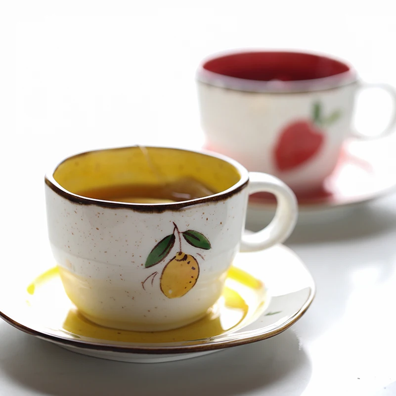Фарфоровые чашки чайная чашка набор кофейных чашек с блюдцем набор керамических чайных кружек, кофейная чашка эспрессо Набор кружек