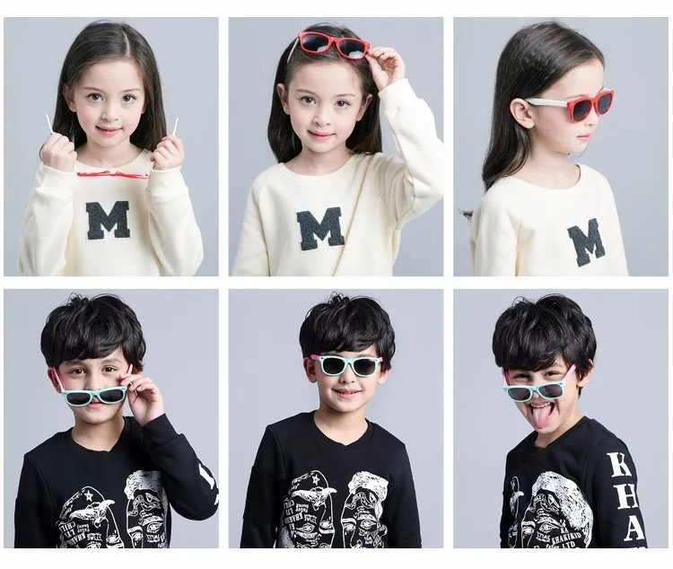 Классические Детские поляризованные солнцезащитные очки TAC, детские солнцезащитные очки с силиконовой оправой, защитные солнечные очки с защитой от уф400 лучей