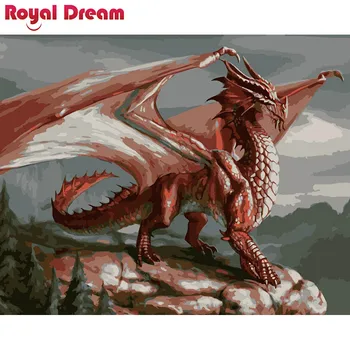 

The red dragon Painting Diy Digital Painting By Numbers Modern Wall Art Picture For Home Wall Artwork