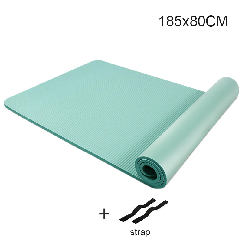 15 мм супер утолщенный Коврик для йоги для начинающих Противоскользящий NBR коврик для фитнеса для тренажёрного зала упражнений танцевальный коврик Esterilla йога коврик для пилатеса - Цвет: 2pcs blue 185x80cm
