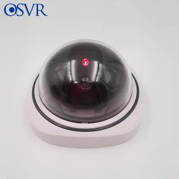 

Fake Surveillance Home Dome CCTV Security Camera with Flashing Red LED Lights Plastic Smart Indoor/Outdoor Dummy Camera