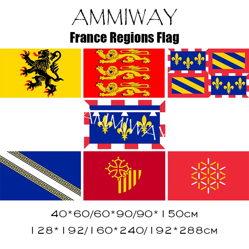 Флаги-баннеры AMMIWAY универсальные французские флаги-манги цвета шампанского