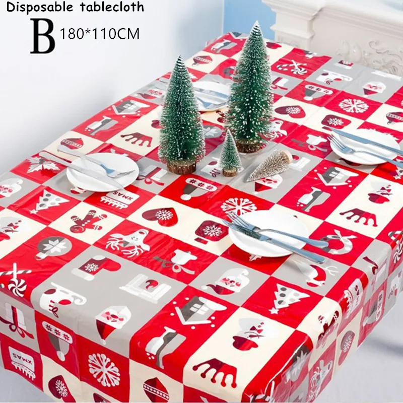 Tablecloth B Рождественские украшения для дома 4 м Мерцающие Звезды бумажные гирлянды Рождественская елка кулон год подарок Noel Deco Navidad украшения - Цвет: Tablecloth B