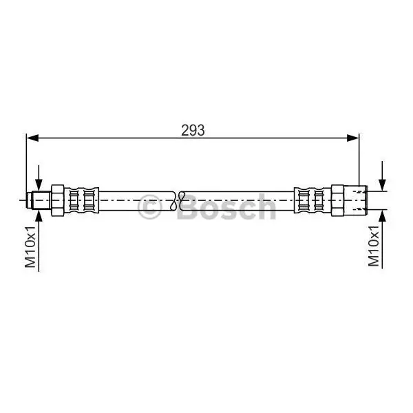Шланг тормозной задний L 293\ Volvo V70 98/S80 2.0-3.0 98-06 BOS