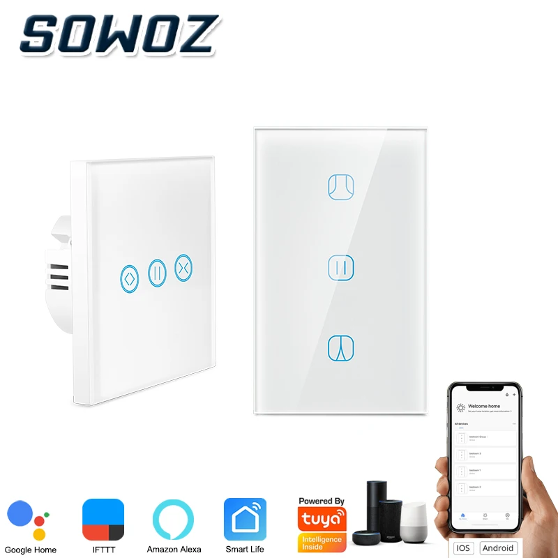 Tuya Smart Life WiFi штора переключатель для рольставни Электрический двигатель Google Home