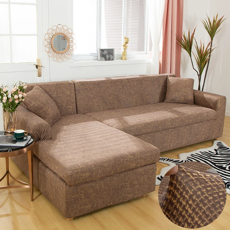 Square Lattice Printed L Shape Sofa Covers for Living Room Protector Cover Bedspread on The Bed | Дом и сад