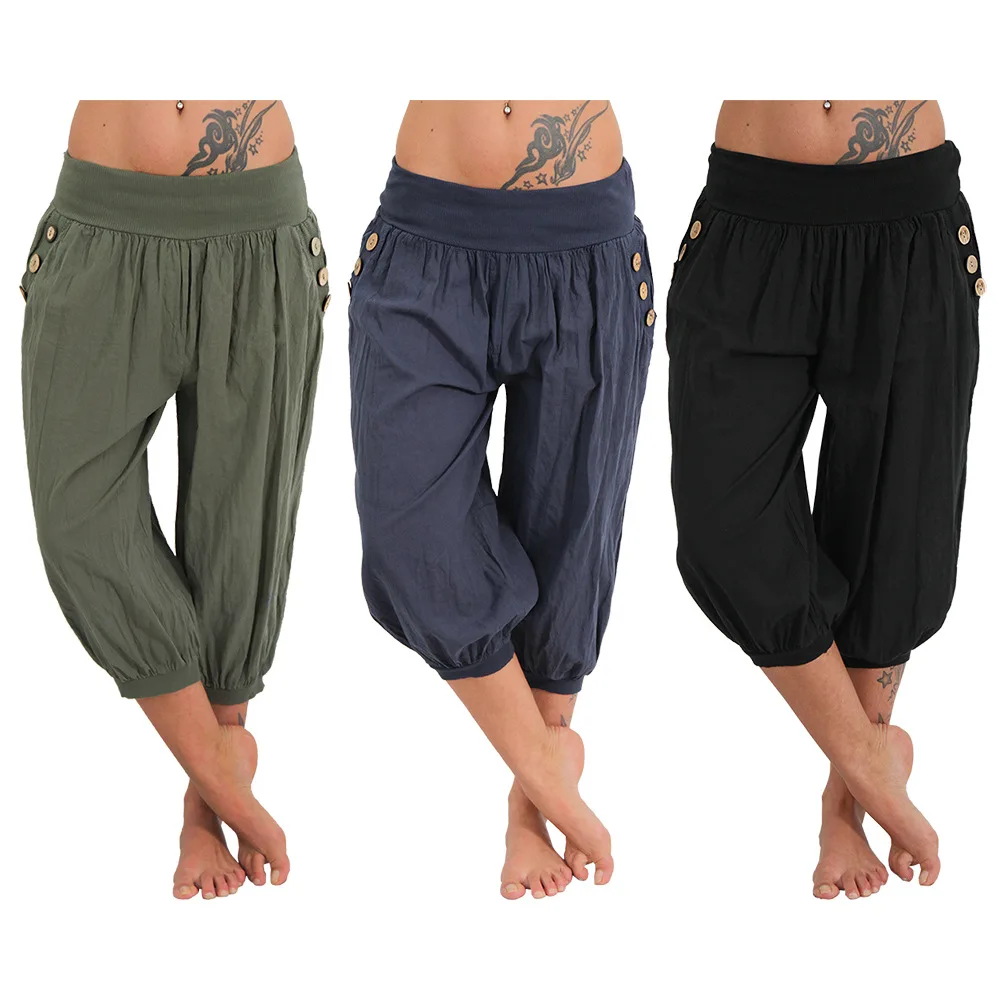 2019 Nueva Marca Pantalones De Verano Pantalones De Pierna Ancha
