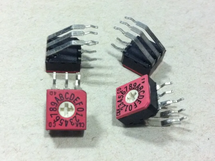 

5PCS/LOT American switch, CD16RMOAB rotary dial code switch, 16 bit 0-F positive code, 1248 C code