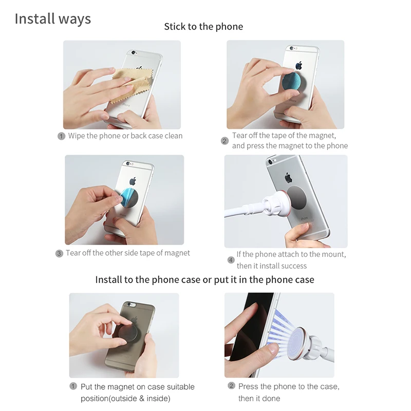 Benks Lazy Bracket Flexible 360 Clip Rotation Magnetic Phone Stand For iPhone Samsung Universal Sma