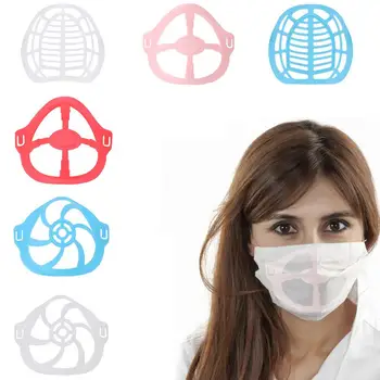 

5pcs 3D Mouth Mask Support Breathing Assist Help Mask Inner Cushion Bracket Food Grade Silicone Mask Holder Breathable Valve