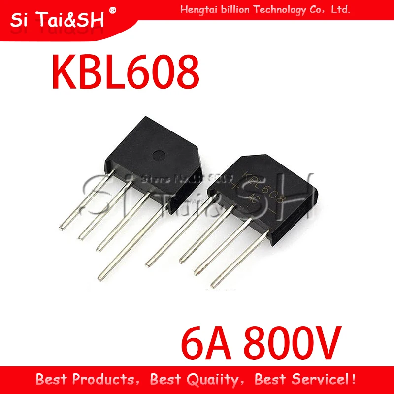 10PCS KBL608 bridge rectifier 6A 800V 100% new original quality assurance | Электронные компоненты и