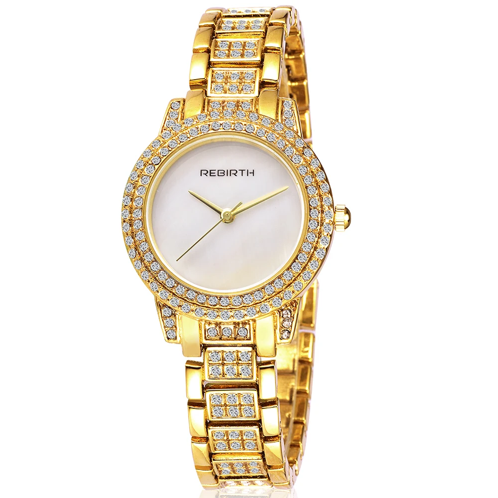 

Elegant Women Luxury Watch Rose Gold Diamond Dress Watches Ladies Stainless Steel Fashion Female Rhinestone Bling Quartz Watch