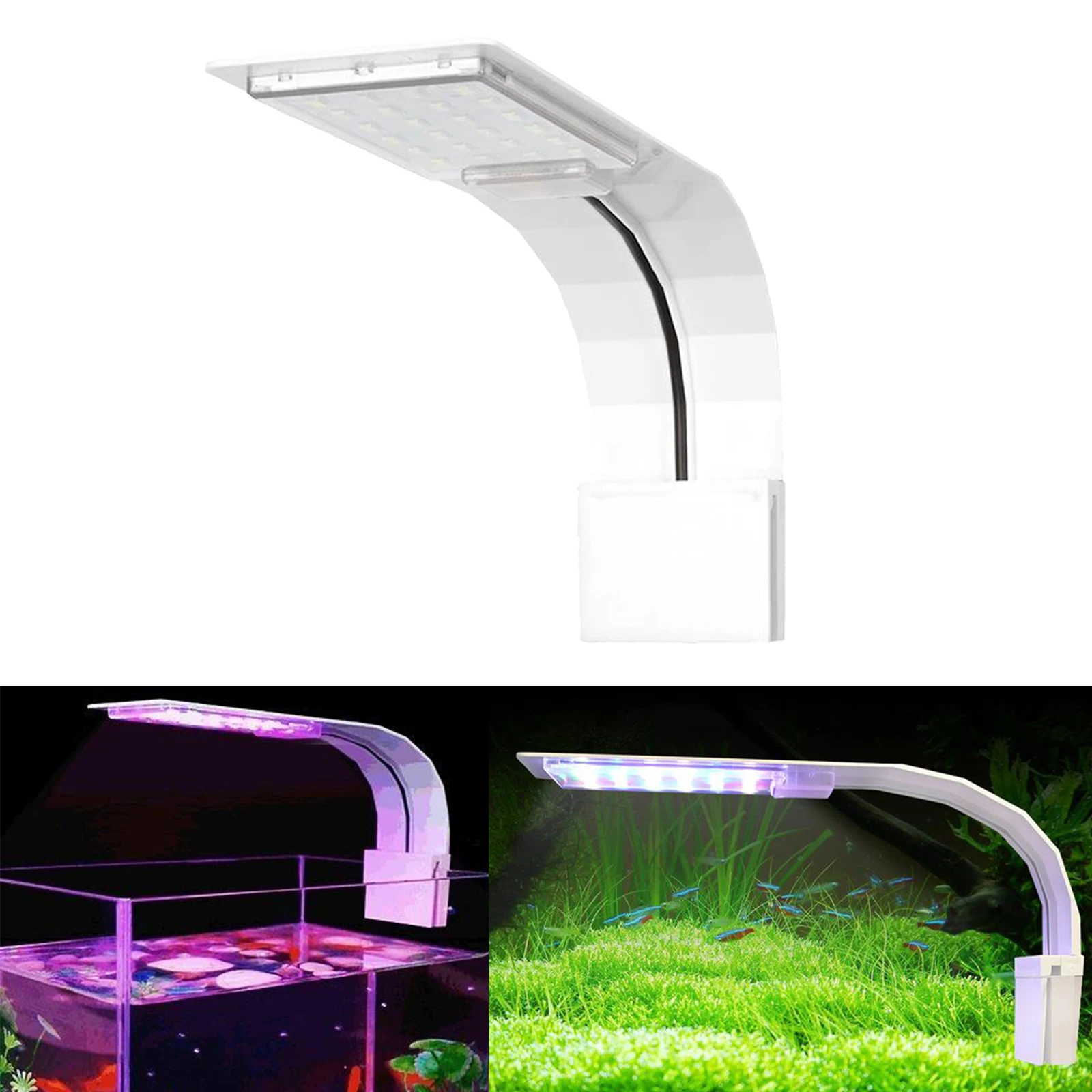 LED Aquarium Light Full Spectrums Fishing Tank Lamp Clip on EU Plug White Black A B led lamp aquarium light aquarium lamp