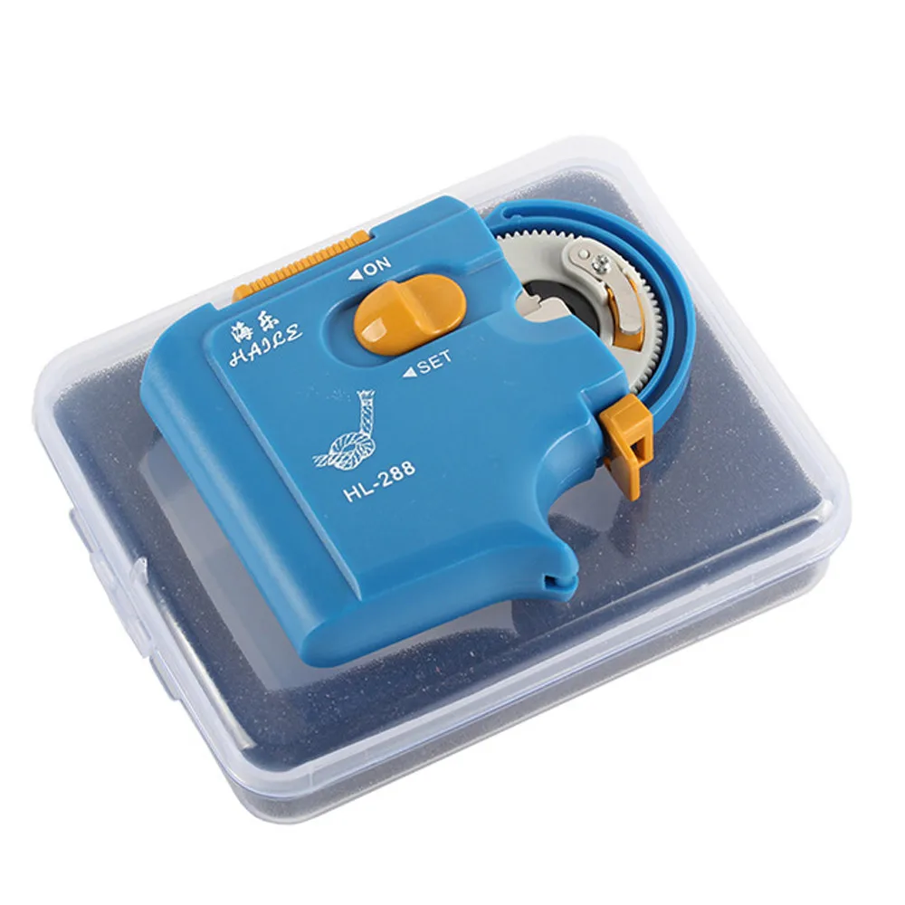 1Pcs Portable Electric Automatic Tie The Hook Tools Simple Fast Tie Hook Fishing Tools Automatic Japanese Movement Hook Tools - Цвет: Blue