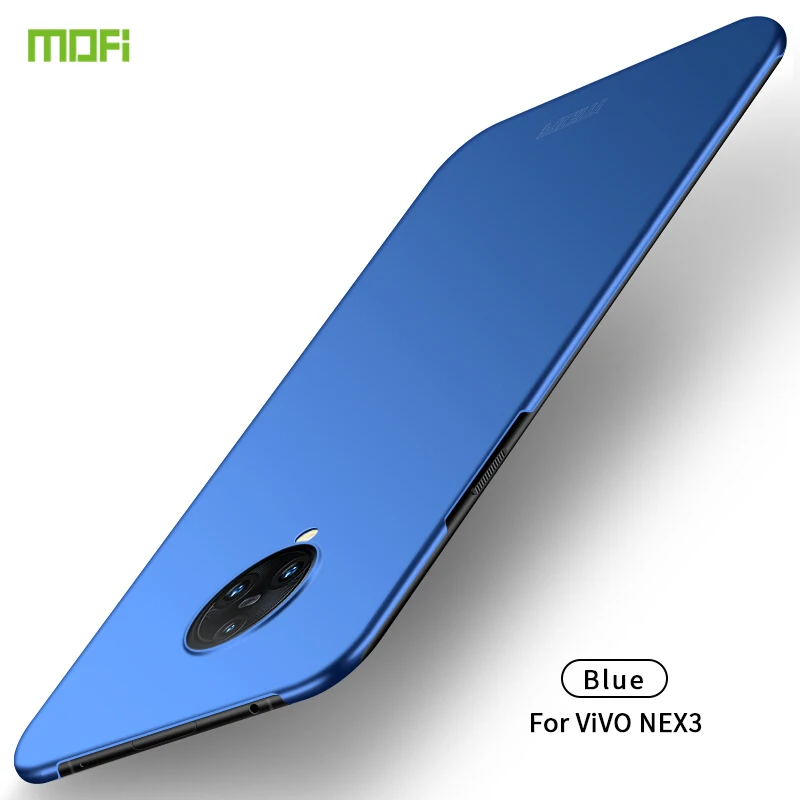 Синий MOFi Крышка для Vivo Nex 3 жесткий чехол для телефона с рисунком в виде КРЫШКА ДЛЯ VIVO NEX 3 Пластик матовая крышка для Vivo Nex3 ПК Защитный чехол - Цвет: Синий