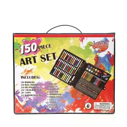 150 Pcs Art Supplies for Kids Colors Crayon with Portable Art Box for Drawing Painting and More Birthday Gift