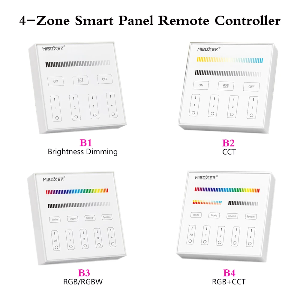 4 зоны Smart Touch Панель Встроенный светодиодный Беспроводной диммер 2 ГГц пульт