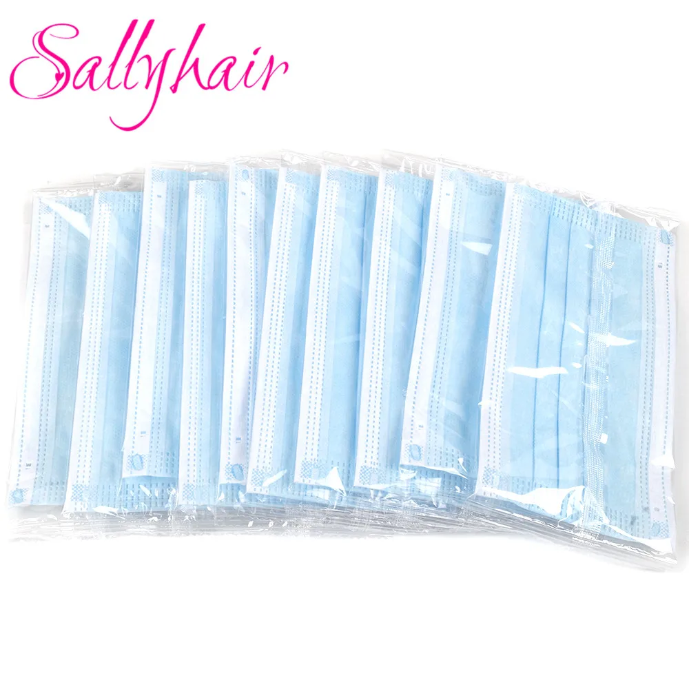 

50 Pcs 3 Layer Disposable Mask Anti Dust Mouth-muffle Face Masks Anti Fog Mouth Mask Breathable Mouth Cover For Hair Salons use
