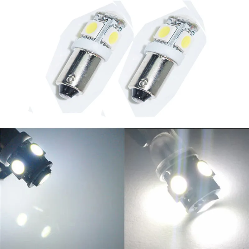 4 шт. Универсальный T11 BA9S T4W H6W 363 Белый 5050 SMD 5 светодиодный Canbus чрезвычайно долгим