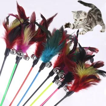 

Cat Products Cat Toy Feather Stick Toy For Cats Kittens Interactive Cat Toy Pet With Bell Pet Toys Cat Supplies Play Game