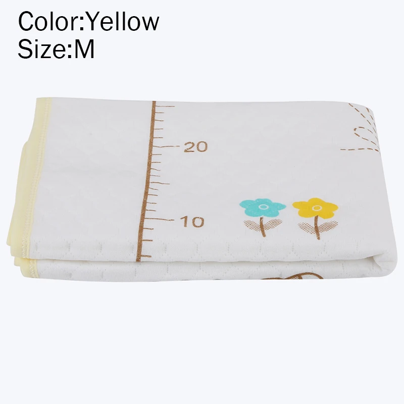 Yellow M Лидер продаж; хлопковый подгузник с принтом маленького кролика; Переносные подгузники для путешествий; водонепроницаемые пеленки для новорожденных - Цвет: Yellow M