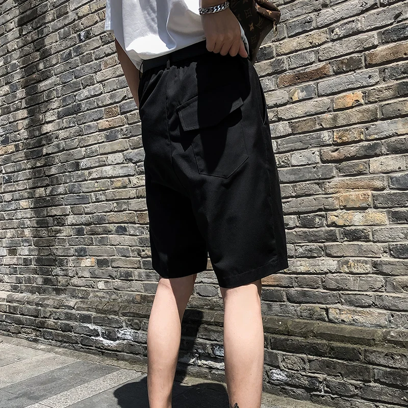 Men's fashion trend casual shorts Yamamoto style loose straight five-cent pants versatile large size